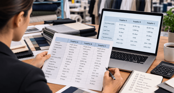 How to Compare Textile Supplier Quotations