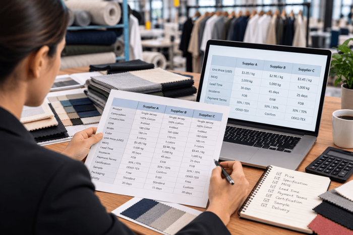 How to Compare Textile Supplier Quotations